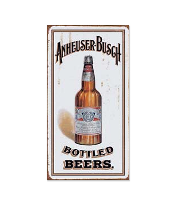 Budweiser Anheuser Busch Logo 46" Long  Metal Beer Sign New Old Stock 