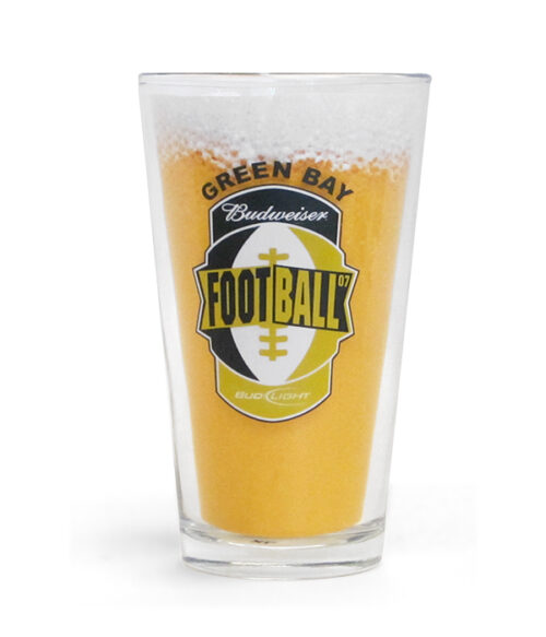 Bud Light Green Bay Football 16oz Pint Glass