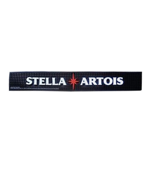 Stella Artois Black Drip Rail Bar Mat