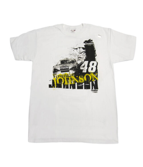 #48 Jimmie Johnson Black White and Yellow T-Shirt