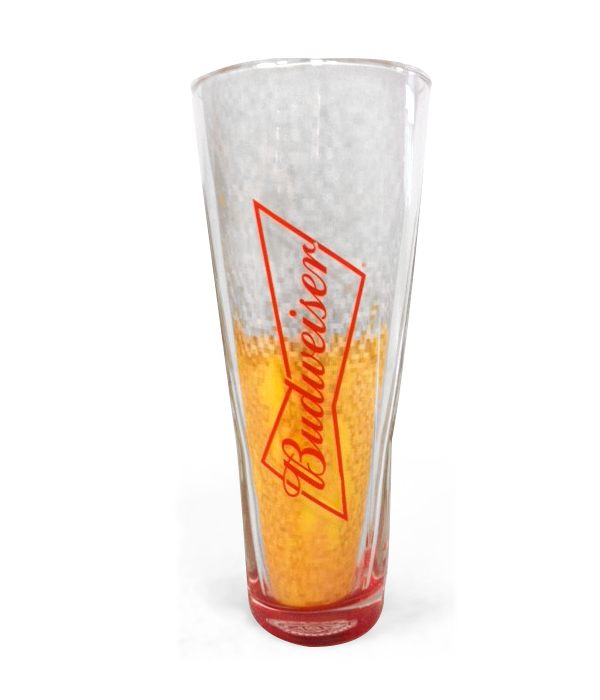 Details about   Budweiser Signature Red Based 16 Ounce Pint Glass Set of 4 