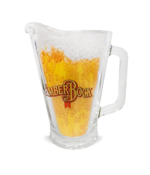 Michelob Amber Bock 60oz Nucleated Glass Pitcher