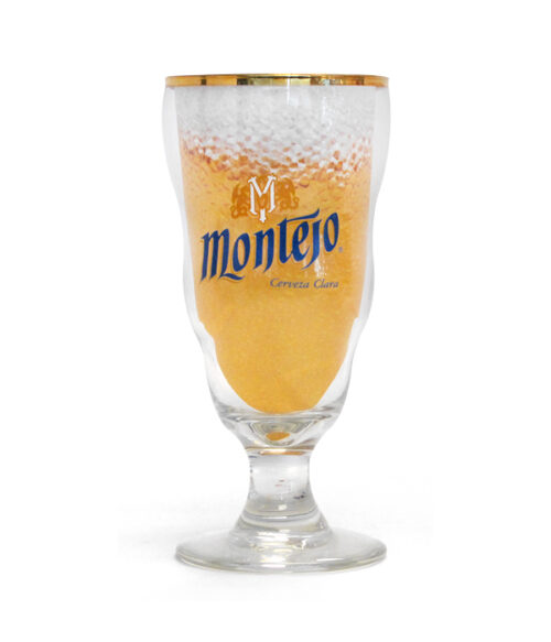 Montejo Cerveza 16oz Inverted Beer Glass