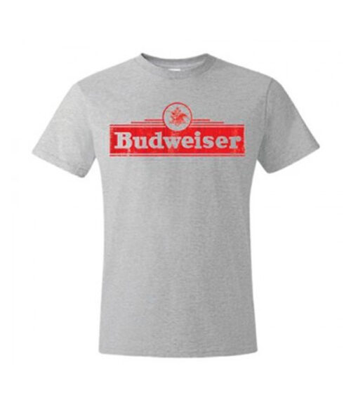 Budweiser Iconic Gray Crew Neck T-Shirt