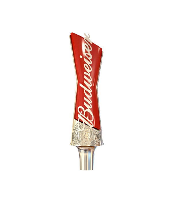 Budweiser Bowtie Tap Handle Signature Logo Keg Bar ~ VGC & Free Shipn 12.75" 