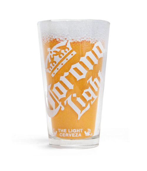 Corona Light White Logo Pint Glass