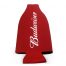 Budweiser Script Red Zippered Bottle Coolie