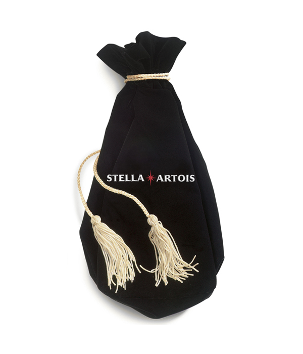 Single Bag New Embroidered W/ Pull Strings Details about   Stella Artois Black Chalice Bag 