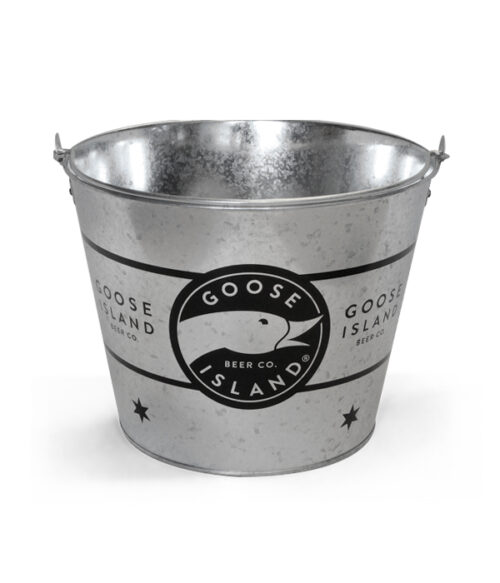 Goose Island Silver Double Sided 5 Quart Metal Bucket