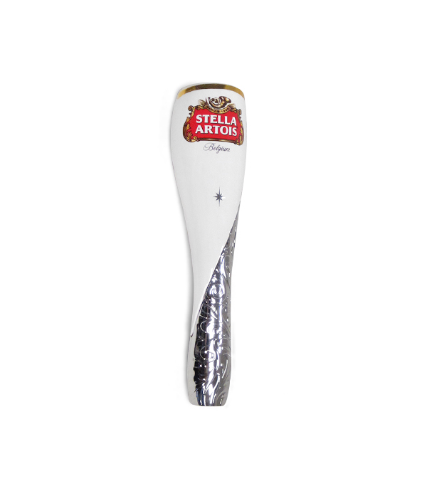 rounded top Stella Artois Branded Beer Tap Handle FREE Delivery. Chrome 