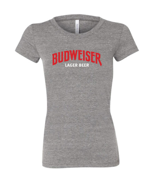 Budweiser Ladies Gray Tri-Blend T-Shirt