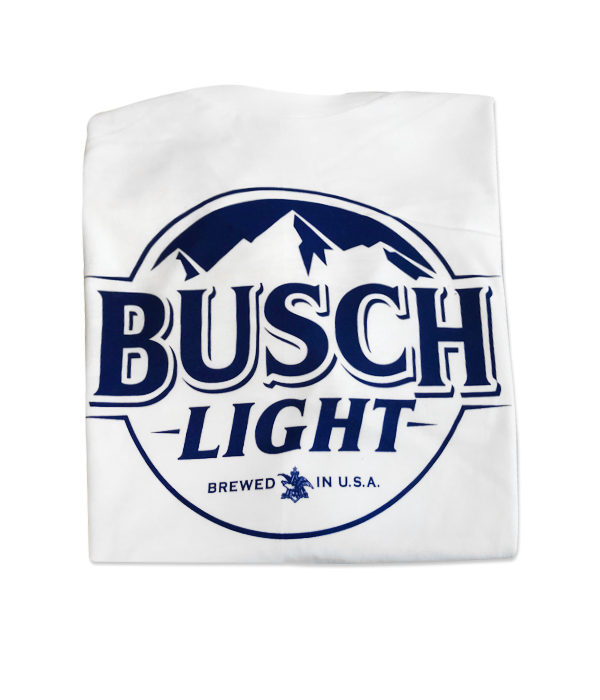 Download Busch Light Logo White Crew Neck T Shirt The Beer Gear Store