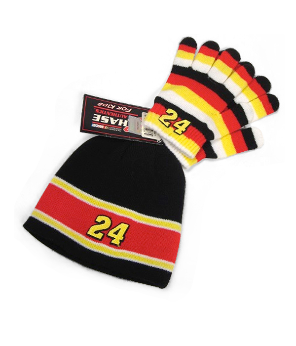 24 Jeff Gordon Beanie and Gloves Youth Set - The Beer Gear Store