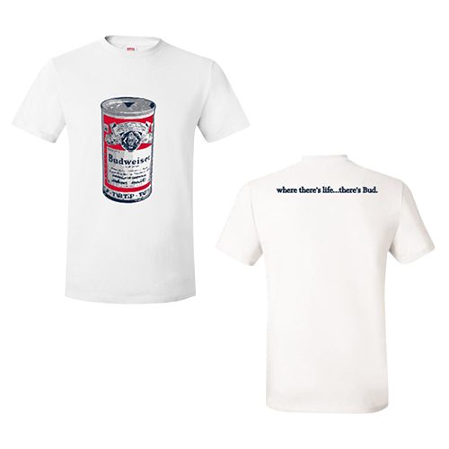Bud White Can Graphic TS T1 2018
