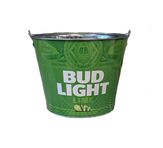 Budweiser metal pail bucket NEW UNUSED Bud 