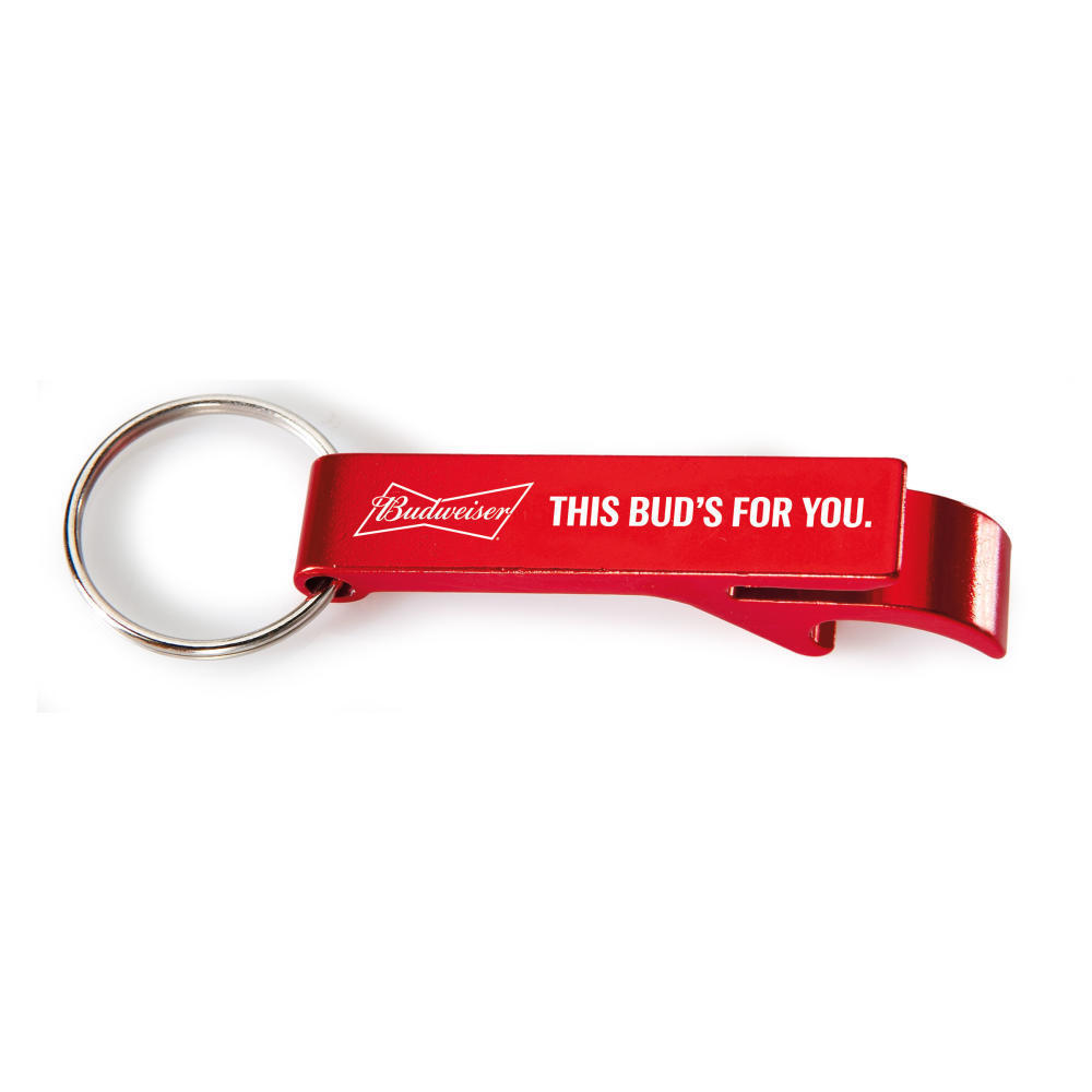 Printed Key Chain Bottle and Can Openers with Split Key Ring