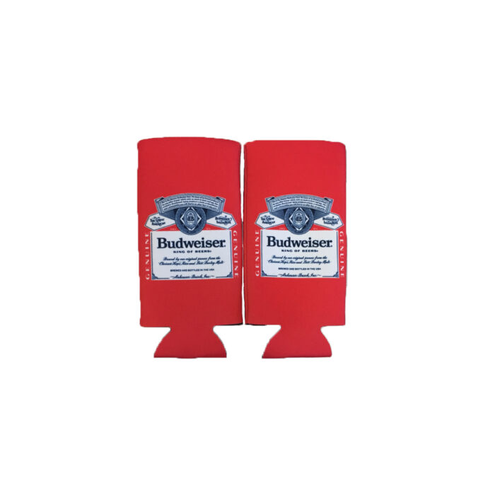 Budweiser Red Aluminum Bottle Coolie