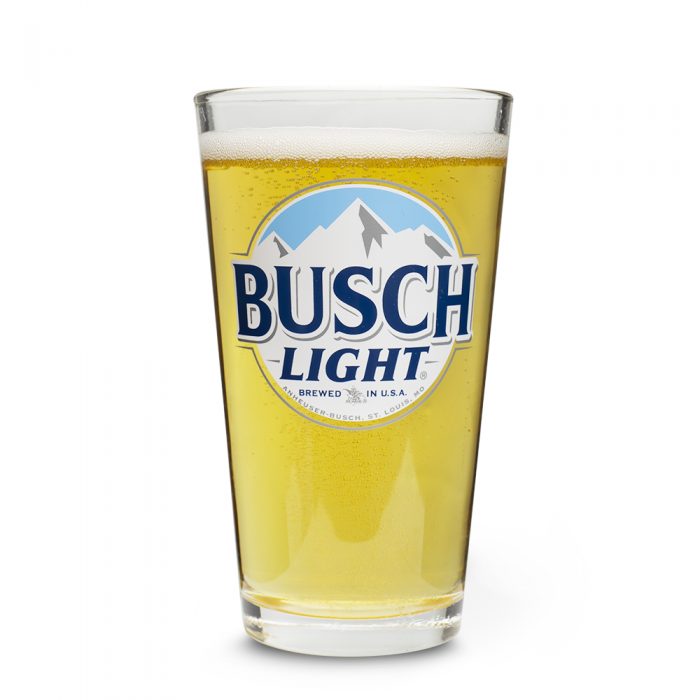 Busch Light Nucleated Pint Glass