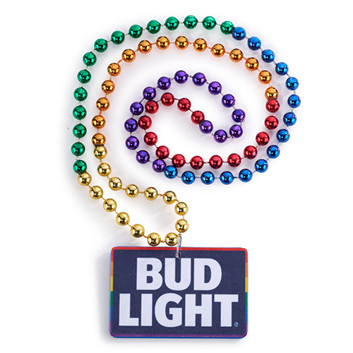 BUDWEISER Red Bead mardi gras Necklace craft beer brewing brewery bud light 