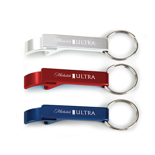 Michelob Ultra Bottle Opener Keychain Lot Of 3 Red Blue Silver New