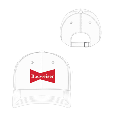 Budweiser White Bowtie Hat
