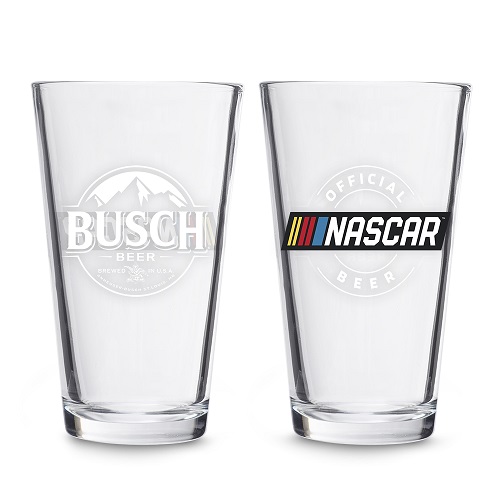 Busch Beer NASCAR Pint Glass