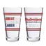 budweiser this buds for you pint glass