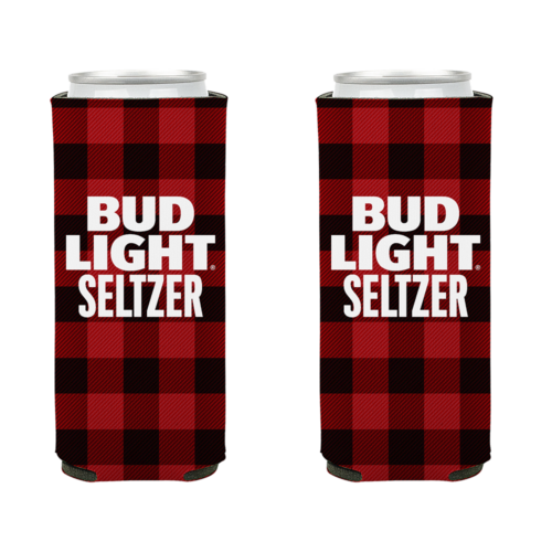 Bud Light Seltzer Plaid coolie 2021