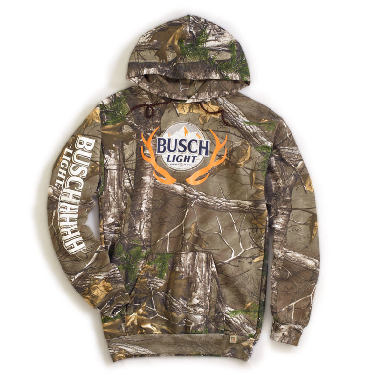 camo busch light sweatshirt