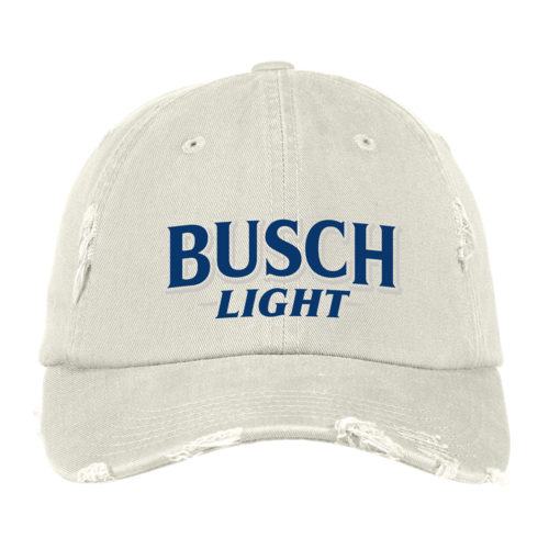 Busch Light Destressed white Hat