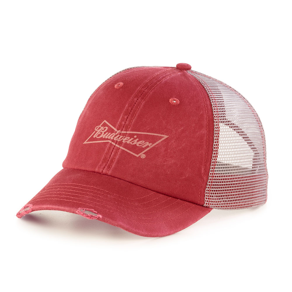 Budweiser Bowtie St. Louis Snapback Trucker Hat