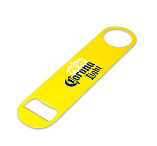 Corona Light Beer Yellow Advertising Promo  Metal Key Chain & Bottle Opener New 