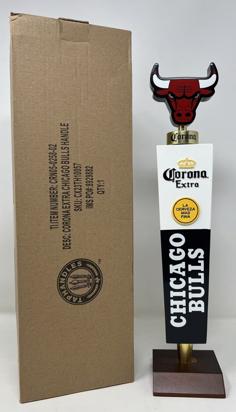 Corona Extra Cerveza Chicago Bulls Beer Tap Handle - The Beer Gear Store