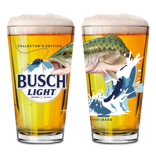 Busch Light Bass Fishing Pint Glass
