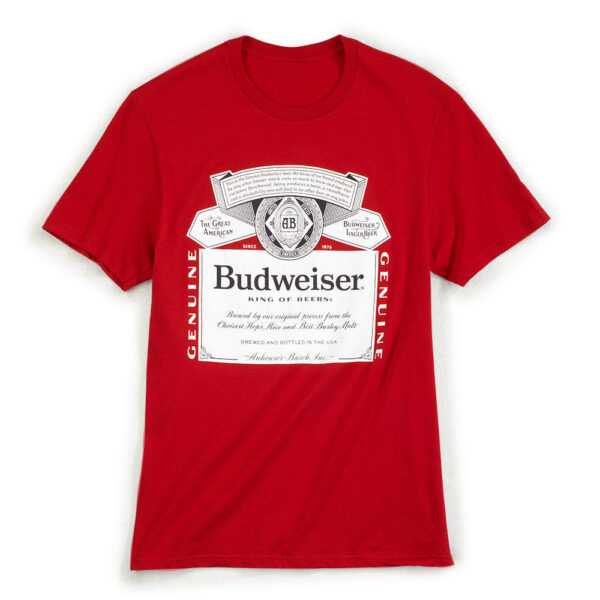 Budweiser Label T-Shirt - The Beer Gear Store