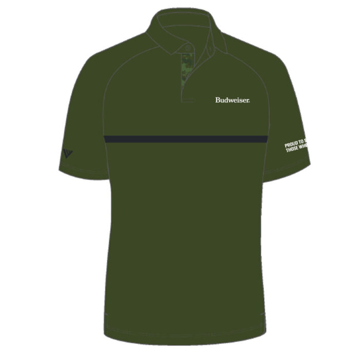 BUD MILITARY GREEN POLO