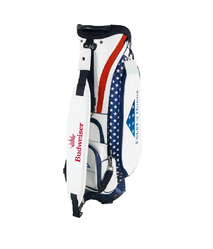 BUDWEISER FOLDS OF HONOR GOLF BAG The Beer Gear Store   Budweiser Folds Of Honor Golf Bag 877x1024 