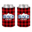 Busch Light plaid 12 oz coolie 2023