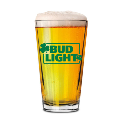 Bud Light St.Pattys day Glass