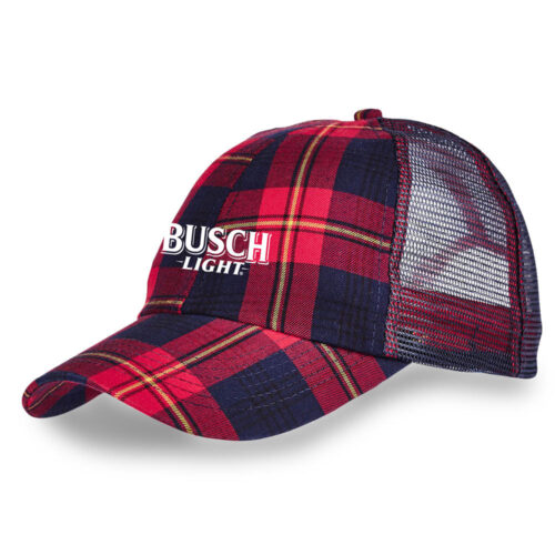 Busch Light plaid hat
