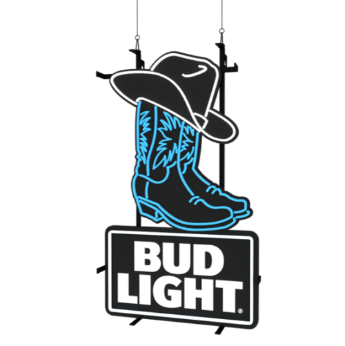 Bud Light Cowboy boot LED