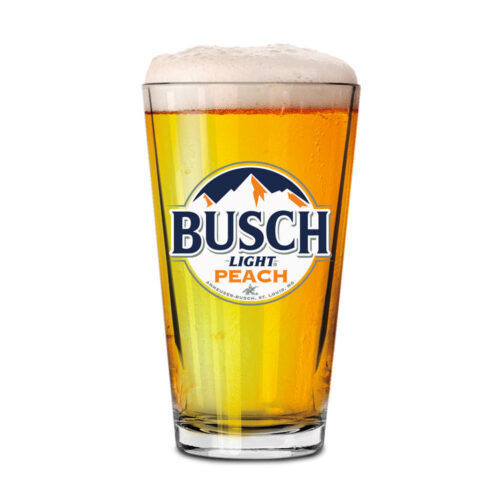 Busch Light Peach 16oz pint glass