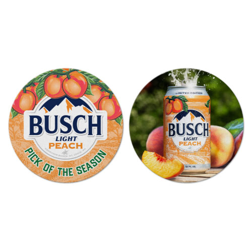 Busch Light Peach Coasters