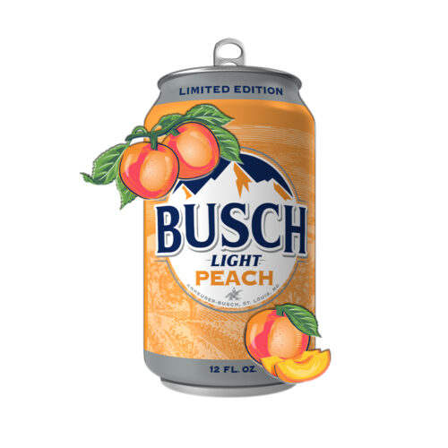 Busch Light Peach Metal SIgn