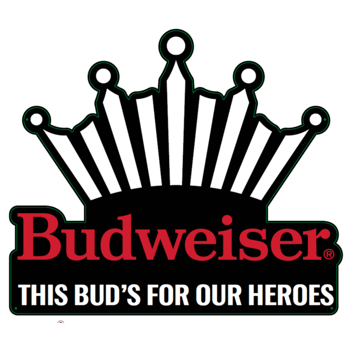 Budweiser Heroes tin tacker