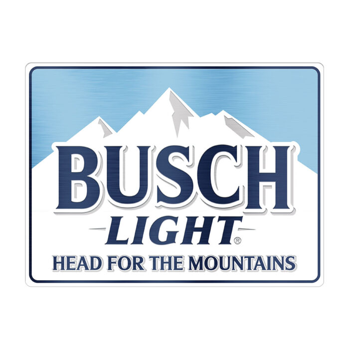 Busch Light Iconic Mountain Metal Sign