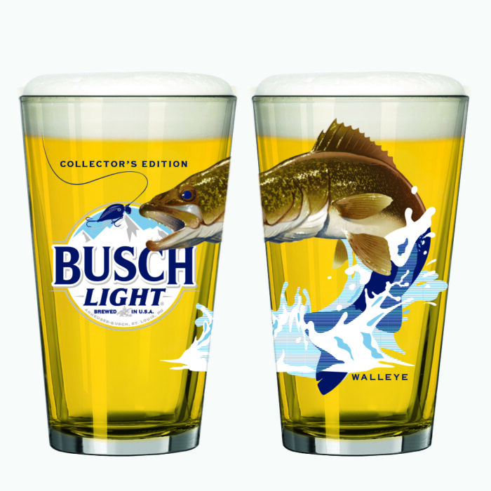 Busch Light Walleye Pint Glass