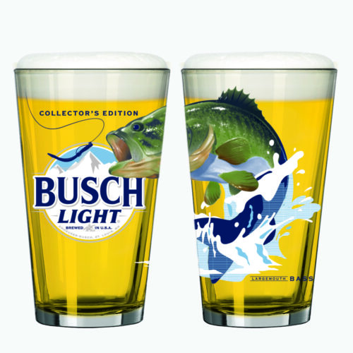 Busch Light Large Mouth Bass Pint Glass