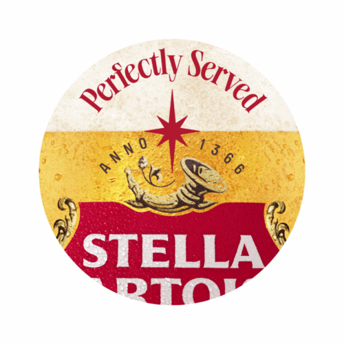 Stella Metal Sign Rounds