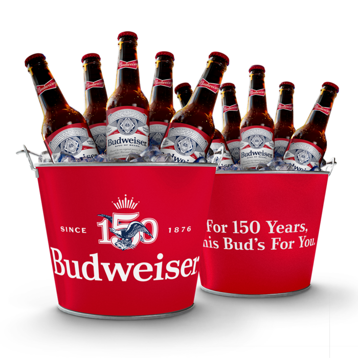 Budweiser 150th Anniversary Red Bucket - The Beer Gear Store